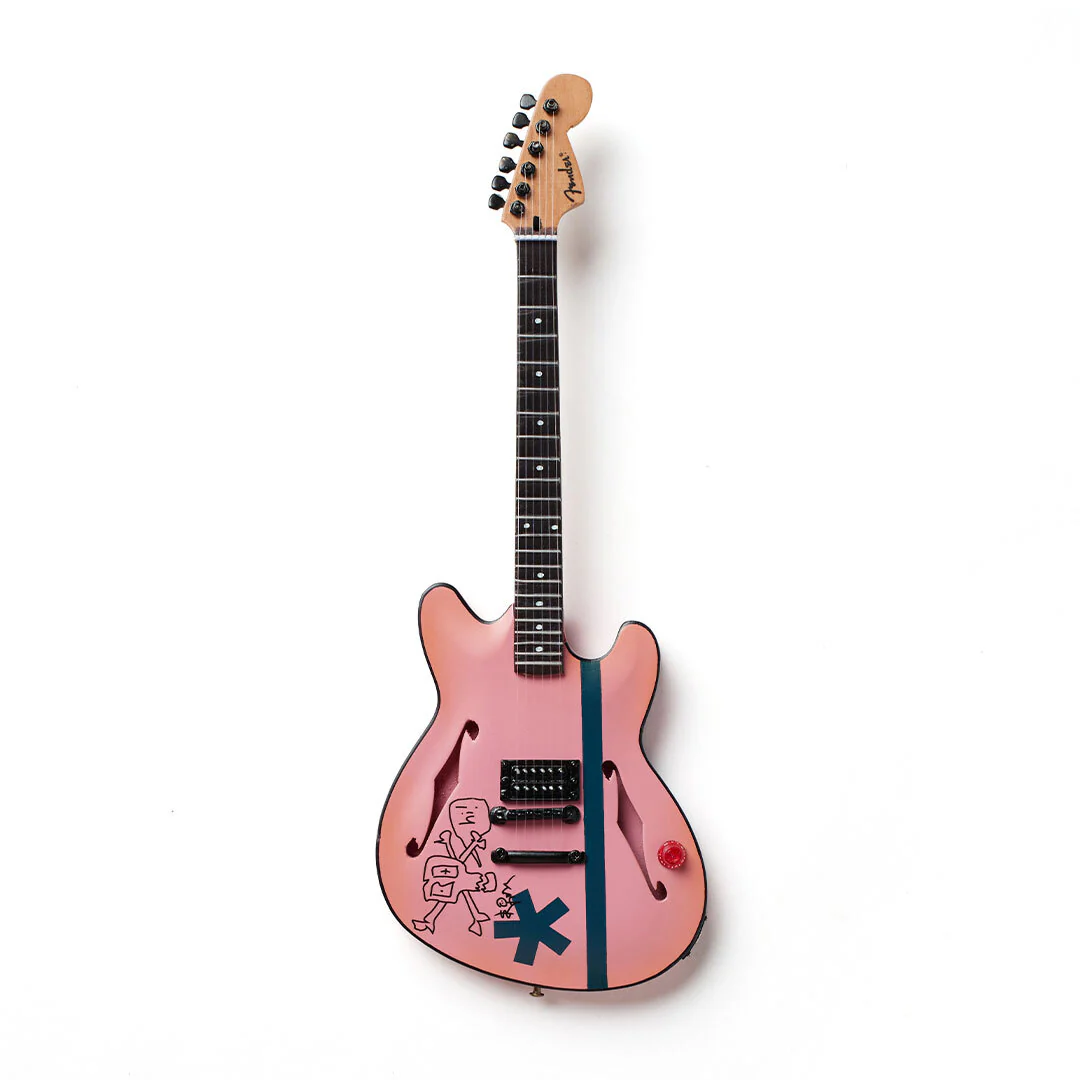 [PRE-ORDER CLOSED] Ad Astra Ten Autographed Mini Guitar Friendly Bones Pink Edition - Image 2